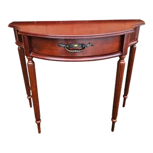Late 20th Century Bombay Furniture Federal Style Mahogany Console Table