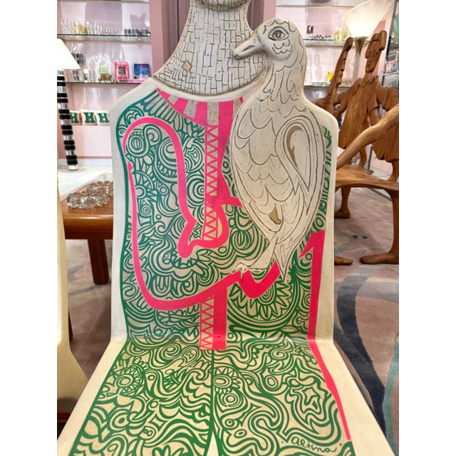 Vintage Pair of Man and Woman Fiberglass "Chairacters" by Altina Schinasi For Sale - Image 11 of 12