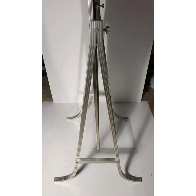 Metal Vintage Mid-20th Century Aluminum Extrusion Dressing Mirror For Sale - Image 7 of 9