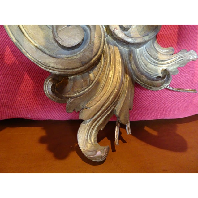 19th Century Italian Giltwood Sconces, a Pair For Sale In New Orleans - Image 6 of 12