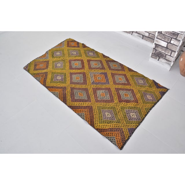 Handmade wool carpet in Turkish Anatolia , Vintage Oushak Rug,Turkish Vintage Anatolian Rug, Handmade wool Rug . One Of...