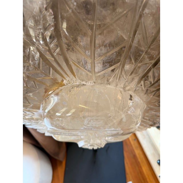 Balam: Monumental Hand-Carved Brazilian Smoky Quartz Sculpture With Natural Elestial Formation For Sale - Image 15 of 16