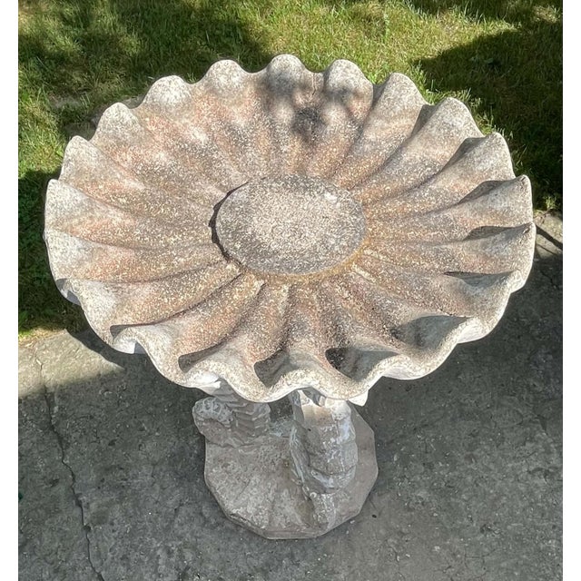 Vintage Three Seahorses Birdbath Concrete For Sale - Image 17 of 18