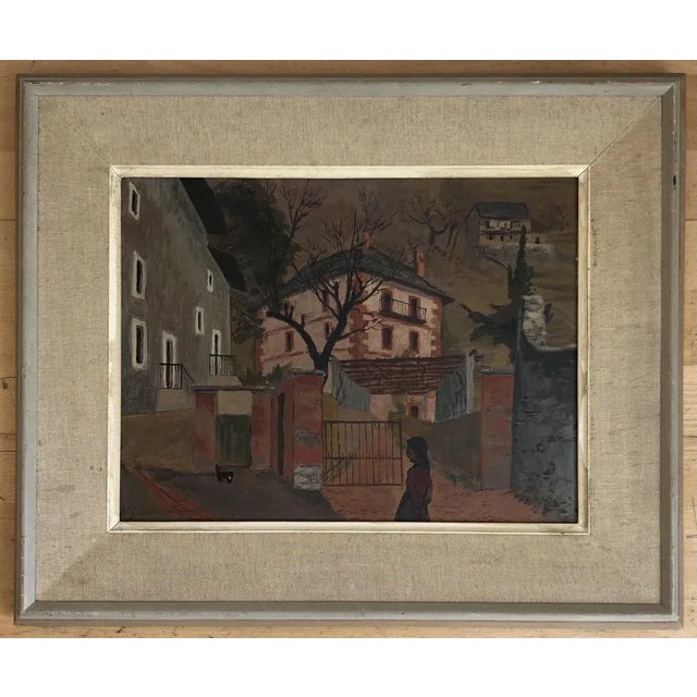 Jules Gaillepand, Locarno, 1940, Oil on Wood, Framed For Sale - Image 10 of 10