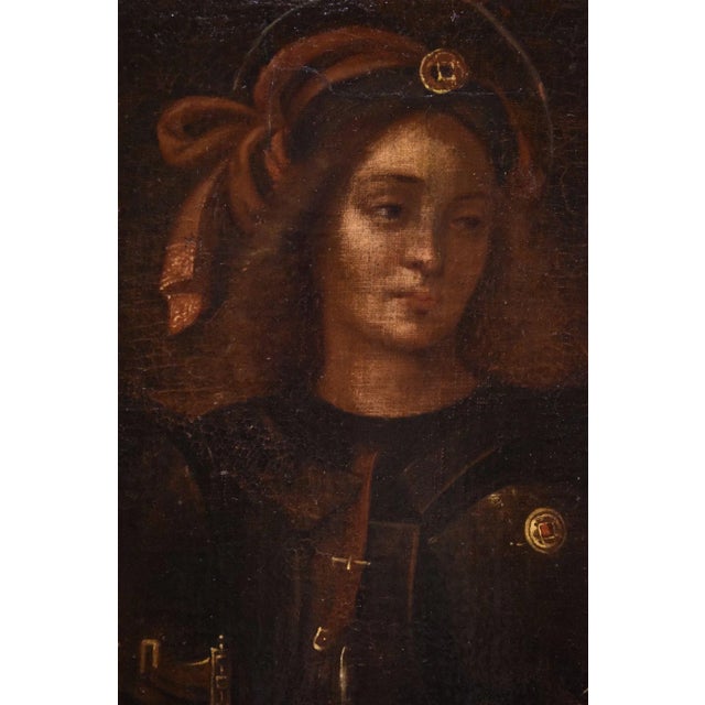 Lombard School Artist, Saint Michael the Archangel, 1650, Oil on Canvas For Sale - Image 4 of 15