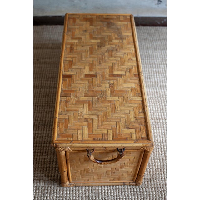 Vitage Bamboo Storage Trunks, 1980s, Set of 2 For Sale - Image 11 of 12