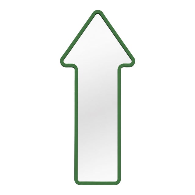 Modern Sculptural Arrow Mirror for Creative Spaces – Green Arrow 7 For Sale