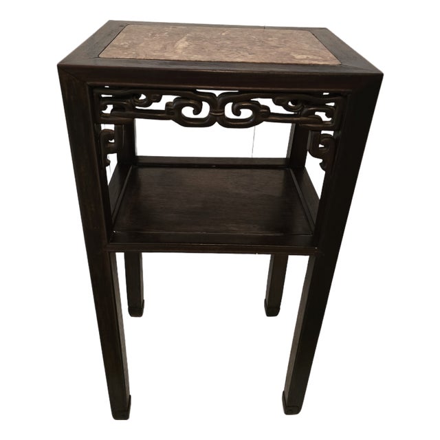 Pre Mid Century Modern Vintage Chinese Table Carved For Sale