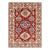 Kazak Rug 4'9'' X 6'5'' Red Wool Tribal Geometric Hand-Knotted Oriental Carpet For Sale