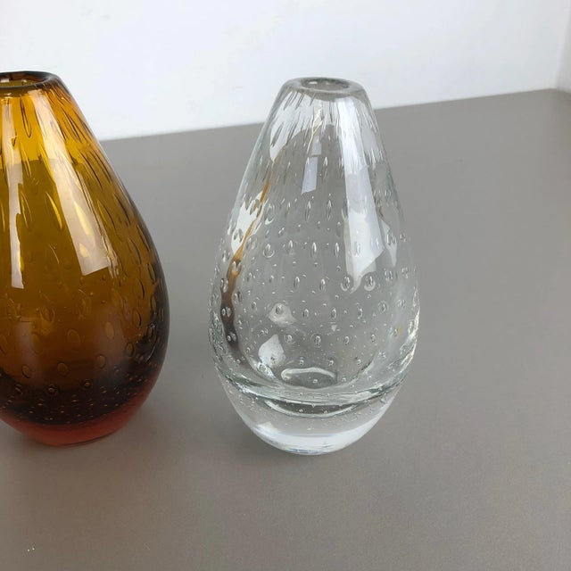1970s Bubble Glass Vases from Hirschberg, Germany, 1970s, Set of 2 For Sale - Image 5 of 12