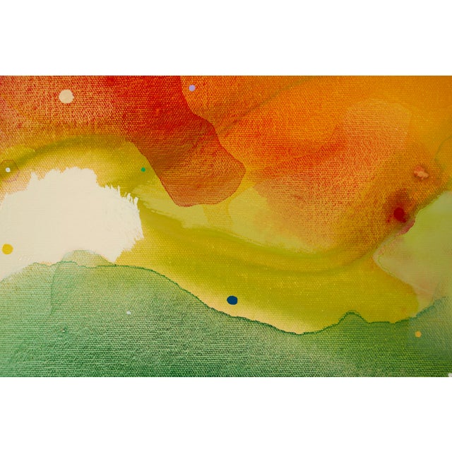 Red Contemporary Abstract Acrylic on Canvas "Sinneswelt_ELT57" by Kyong Lee For Sale - Image 8 of 9