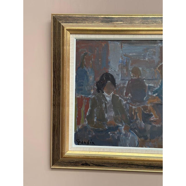 Svän Grandin, Gathering, 1960s, Oil on Canvas, Framed For Sale - Image 7 of 18