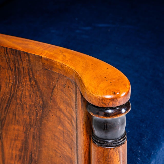 Wood Biedermeier Sofa in Walnut, Austria, 1830s For Sale - Image 7 of 11