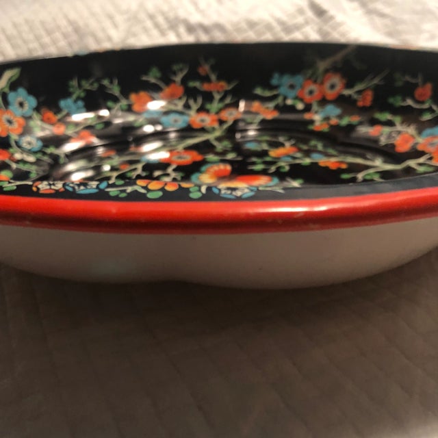 Metal England 1971 Daher Asian Themed Metal Tray Dish For Sale - Image 7 of 12
