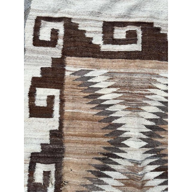 Textile South American Navajo Flat Rug, 1930s For Sale - Image 7 of 17