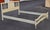 French Provincial Mid Century French Provincial Style Cream Painted and Partial Gilt Full Size Bed For Sale - Image 3 of 10