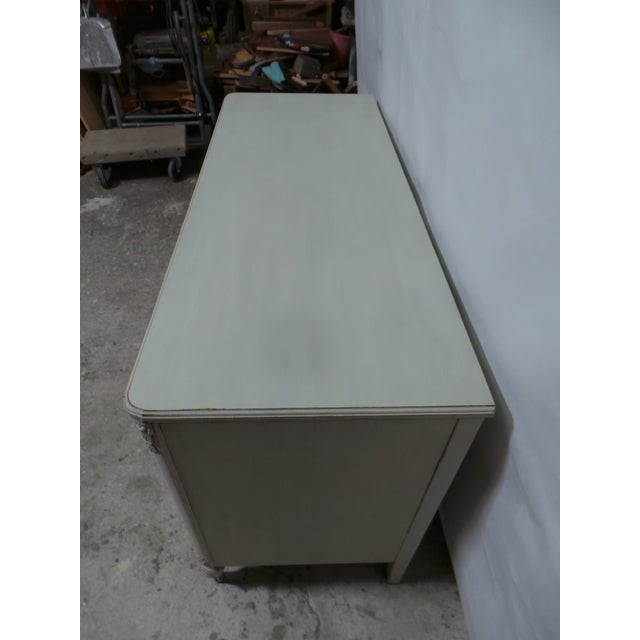 Antique White Gustavian Style Unique 3 Drawer Chest of Drawers For Sale - Image 8 of 15