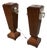 Regency Style Lighted Mahogany Display Pedestals, Pair For Sale