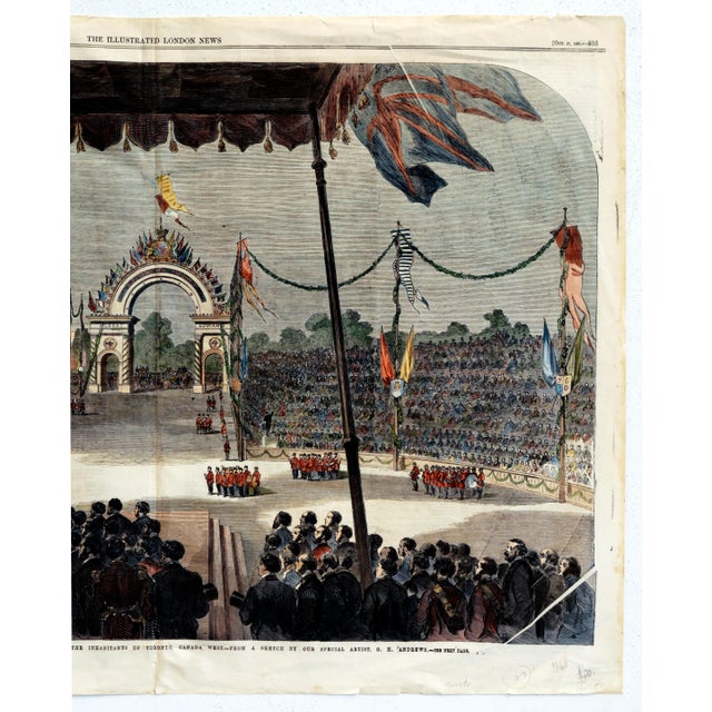 Mid 19th Century 1860 English Newspaper - the Illustrated London News, Oct 27 1860 (Recto-Verso, Colored) For Sale - Image 5 of 11