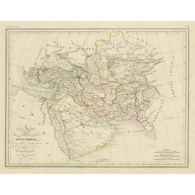 Antique Map of Turkey in Asia, Afghanistan and Arabia by Malte Brun, 1830 For Sale - Image 12 of 12