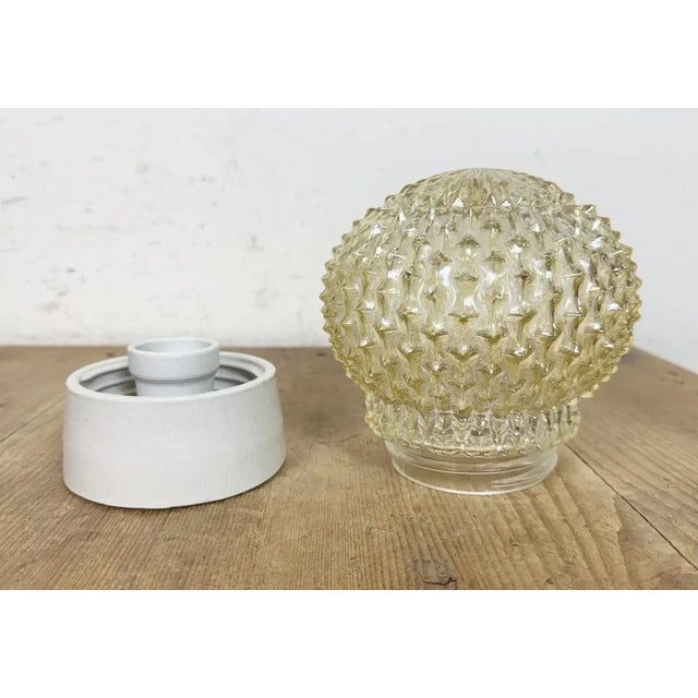 1970s Vintage White Porcelain Ceiling Light, 1970s For Sale - Image 5 of 12