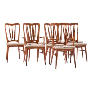 Niels Koefoed for Koefoeds Hornslet Ingrid Mid Century Teak Dining Chairs - Set of 8 For Sale