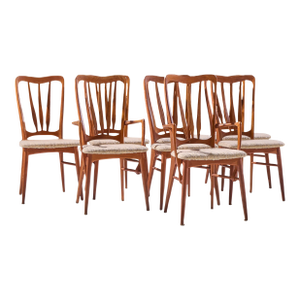 Niels Koefoed for Koefoeds Hornslet Ingrid Mid Century Teak Dining Chairs - Set of 8