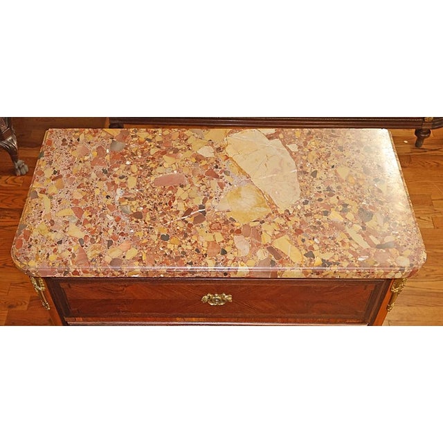 Late 19th Century French Louis XV Style Kingwood Chest of Drawers Lingerie Chest For Sale - Image 9 of 10