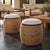 Braided Rattan Round Ottoman For Sale - Image 4 of 4