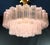Art Deco Pink Murano Glass Chandelier in the style of Barovier, Venice, Italy, 1982 For Sale - Image 3 of 11
