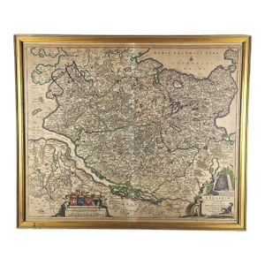 Large Antique German Map of City of Holstein by Frederik De Wit