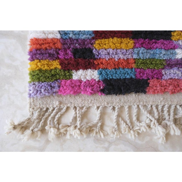 2020's Moroccan Square Colorful Wool Rug - 7.7 X 8.37 Ft | Chairish