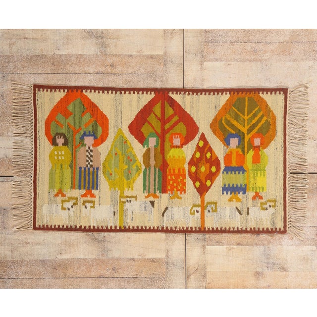 Vintage Polish Tapestry, 02'06 X 04'04 For Sale - Image 10 of 10