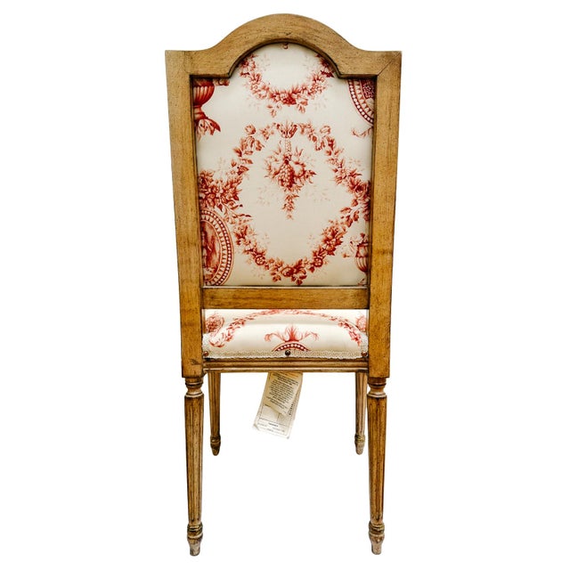 Pair of Louis XVI Style Toile De Jouy Side Chairs by Fournier Paris For Sale - Image 10 of 18