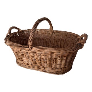 Basket with Large Handle, 1890s For Sale