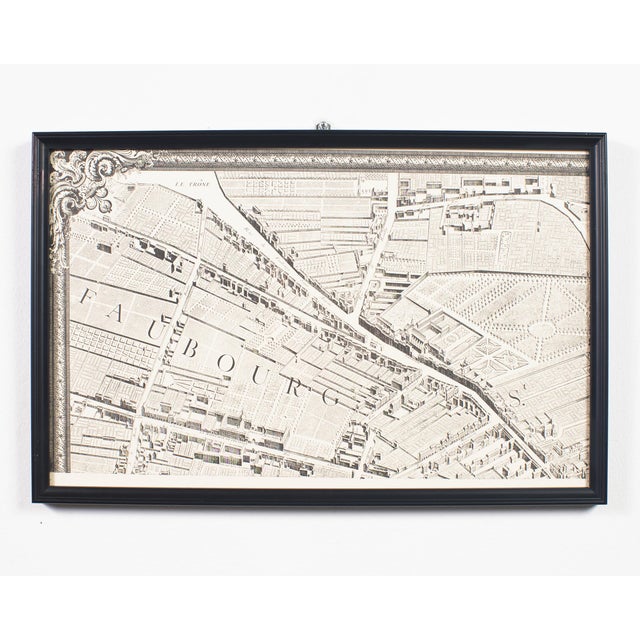 Framed Map of Paris After Michel-Étienne Turgot 1739 20 Panels For Sale In Sacramento - Image 6 of 18