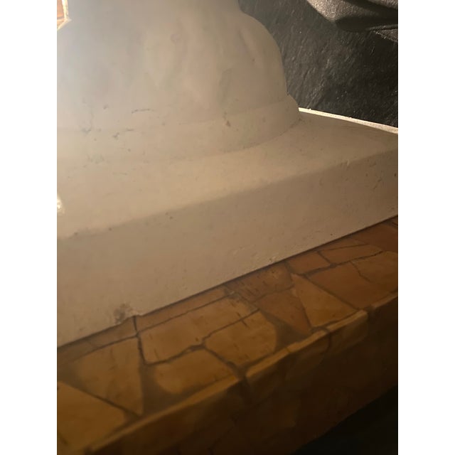 White Mid 20th Century A Cast Stone Decorative Finial Resembling a Pineapple or Artichoke. 17” Height , Solid For Sale - Image 8 of 12