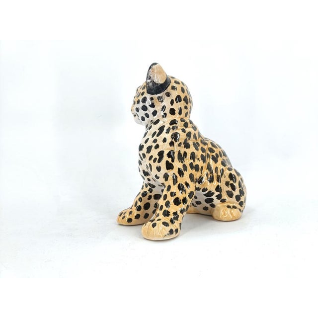 1960s Hand-Painted Ceramic Leopard, Italy, 1960s For Sale - Image 5 of 10