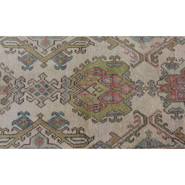 Layered Medallion Vintage Turkish Area Rug Oushak 2'10"x5'8" For Sale - Image 4 of 10