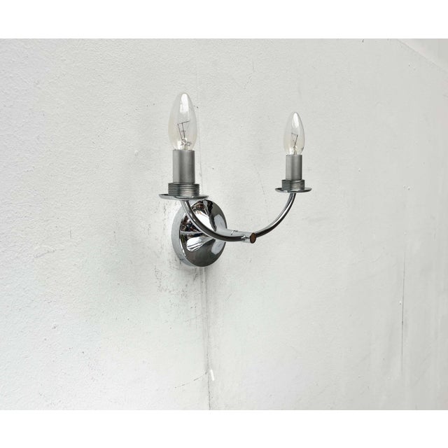 Mid-Century Modern Swiss Space Age Type 1804 Chrome Sconce by E.R. Nele for Temde, 1960s For Sale - Image 17 of 18