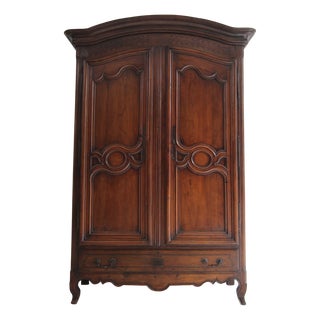 18th Century French Lorraine Wardrobe in Cherrywood and Oak For Sale