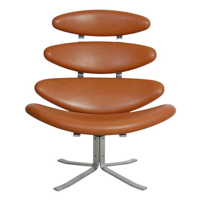 Corona Chair in Cognac Leather from Erik Jørgensen For Sale