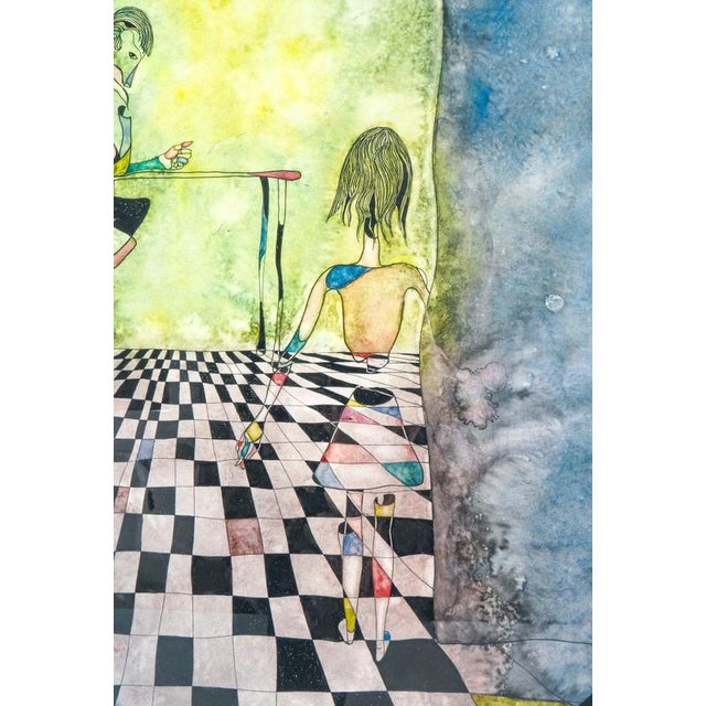 Ermanno Metelerkamp, Apparition, 1970, Watercolor and Ink on Paper For Sale - Image 12 of 16