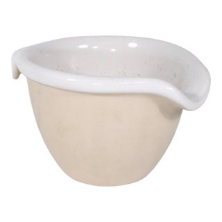 Mid 20th Century Bennington Pottery Batter Mixing Bowl Att. To David Gil For Sale