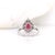 Pink Tourmaline Ring With Natural Diamond Halo: Solid 14k Gold, Pear Cut 11x8mm, Size 6.75 For Sale - Image 9 of 10