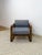 Vintage MCM Single Accent Chair Rounded Wood Arms Mid-Century Lounge For Sale - Image 4 of 9