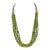 Vintage Bohemian Green Stones Multiple Strands Necklace For Sale