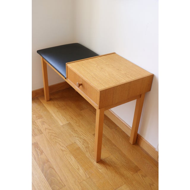 Scandinavian Modular Entrance Telephone Bench, 1960s For Sale - Image 4 of 13