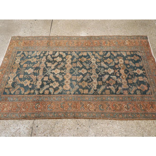 Galerie Shabab Collection Early 20th Century Persian Malayer Throw Rug For Sale - Image 4 of 8