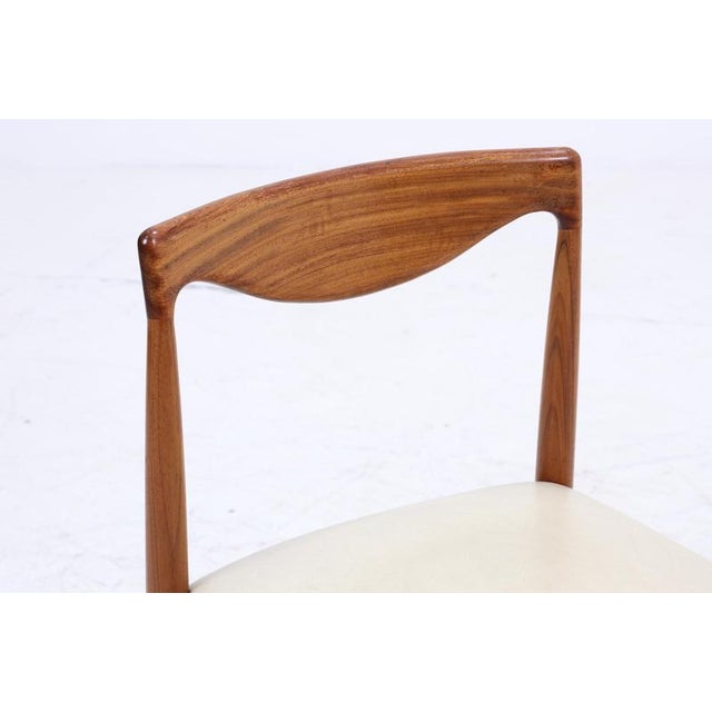Wood Mid-Century Danish Teak and Leather Bambi Series Chairs by Rolf Rastad & Adolf Relling for Gustav Bahus, Set of 4 For Sale - Image 7 of 13